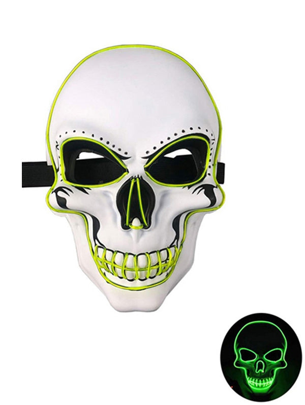 Halloween Cosplay Full Face LED Glowing Skull Mask