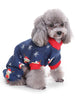 Santa Christmas Snowflake Pattern Jumpsuit for Pet