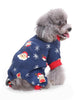Santa Christmas Snowflake Pattern Jumpsuit for Pet