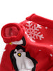 Christmas Snowflake Penguin Pattern Jumpsuit for Pet
