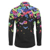 Halloween Bat Pumpkin Print Long-sleeved Men Shirt
