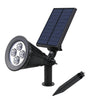 Solar Spotlight Lawn Flood Light Outdoor Waterproof Garden 4 LED Wall Lamp