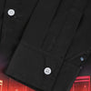 Gradient Music Note Print Button Up Shirt