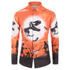 Halloween Printed Casual Long Sleeves Shirt