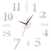 DIY Wall Mounted Clock Modern Unique Numbers Design Decorative