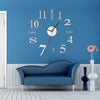 DIY Wall Mounted Clock Modern Unique Numbers Design Decorative