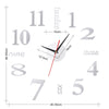 DIY Wall Mounted Clock Modern Unique Numbers Design Decorative