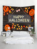 Happy Halloween Letter Pumpkin Wall Tapestry
