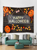 Happy Halloween Letter Pumpkin Wall Tapestry