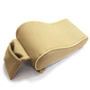 AutoYouth PU Leather Car Armrest Pad Memory Foam Universal Auto Armrests Covers with Phone Pocket