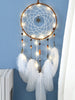 Handmade LED Light Christmas Snowflake and Feather Dream Catcher