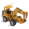 8075E 2.4G Remote Control Colorful Flash Light Simulation RC Excavator Truck Toy Gift