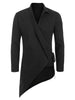 Solid Color Asymmetrical Long-sleeved Shirt