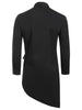 Solid Color Asymmetrical Long-sleeved Shirt