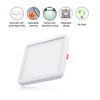 220V Cool White / Warm White / Neutral White Square 6W/8W/15W/20W Free Hole Panel Light
