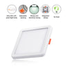 220V Cool White / Warm White / Neutral White Square 6W/8W/15W/20W Free Hole Panel Light