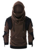Rivet Long Sleeve Drawstring Pullover Hoodie