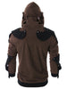 Rivet Long Sleeve Drawstring Pullover Hoodie