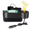 AutoLover C15 Car Seat Gap Storage Box with Voltage Display / 2 Cigar Lighters