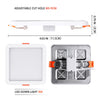 220V Cool White / Warm White / Neutral White Square 6W/8W/15W/20W Free Hole Panel Light