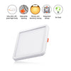 220V Cool White / Warm White / Neutral White Square 6W/8W/15W/20W Free Hole Panel Light