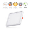 220V Cool White / Warm White / Neutral White Square 6W/8W/15W/20W Free Hole Panel Light