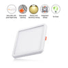220V Cool White / Warm White / Neutral White Square 6W/8W/15W/20W Free Hole Panel Light