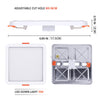 220V Cool White / Warm White / Neutral White Square 6W/8W/15W/20W Free Hole Panel Light