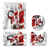 Waterproof Bathroom Shower Curtain Fabric Printing Christmas Santa Snowman