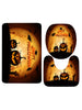 Halloween Moon Night Pumpkin Print 3 Pcs Toilet Mat Set