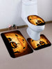 Halloween Moon Night Pumpkin Print 3 Pcs Toilet Mat Set