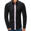 Color Block Print Long Sleeves Shirt