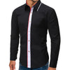 Color Block Print Long Sleeves Shirt