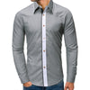 Color Block Print Long Sleeves Shirt