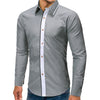 Color Block Print Long Sleeves Shirt