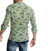 Bird Figure Allover Print Long Sleeve Casual Shirt