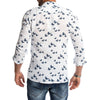 Bird Figure Allover Print Long Sleeve Casual Shirt