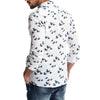 Bird Figure Allover Print Long Sleeve Casual Shirt