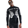 Halloween Skeleton Print Long-sleeved Shirt