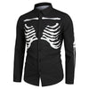 Halloween Skeleton Print Long-sleeved Shirt