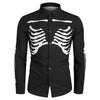 Halloween Skeleton Print Long-sleeved Shirt