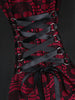 Halloween Skull Lace Insert Poet Sleeve Handkerchief Faux Twinset Dress