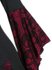 Halloween Skull Lace Insert Poet Sleeve Handkerchief Faux Twinset Dress