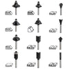 6mm 12pcs Router Bit Milling Cutter Woodworking Tool for Electric Hand Trimmer