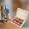 6mm 12pcs Router Bit Milling Cutter Woodworking Tool for Electric Hand Trimmer