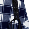 Asymmetry Plaid Ruched Lace Up T-shirt