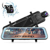AutoLover T2 - 3 Car Driving Recorder 9.66 inch IPS Touchscreen Front and Rear Dual Lens WDR Star-light Night Vision