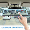 AutoLover T2 - 3 Car Driving Recorder 9.66 inch IPS Touchscreen Front and Rear Dual Lens WDR Star-light Night Vision