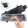AutoLover T2 - 3 Car Driving Recorder 9.66 inch IPS Touchscreen Front and Rear Dual Lens WDR Star-light Night Vision