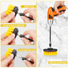 FIMEI 4PCS Drill Brushes Tough Nylon Bristles Multipurpose Cleaning Tools for Sinks / Toilets / Tiles / Car Tires